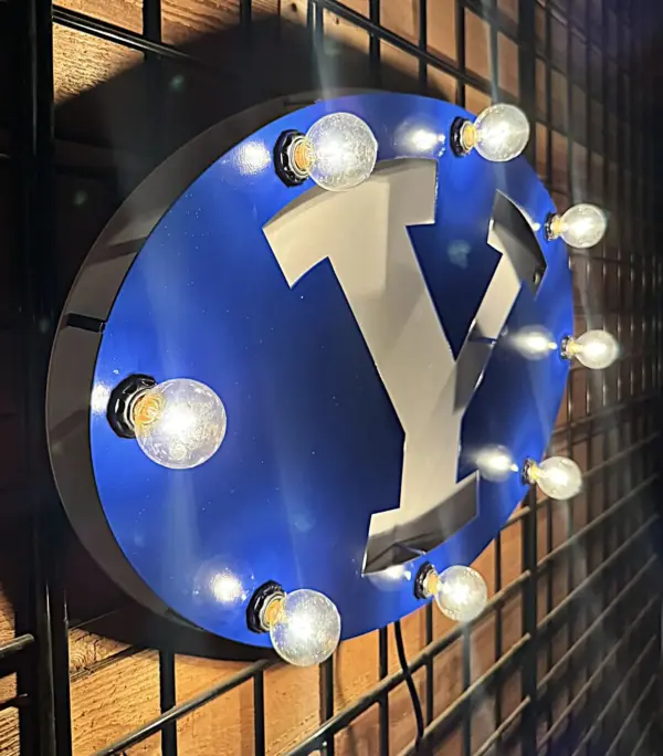 Byu Small 3D Lit Sign - Gameday Ironworks Byu small 3d lit sign