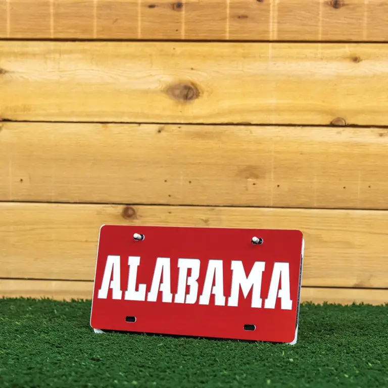 Alabama crimson tide font front license plate