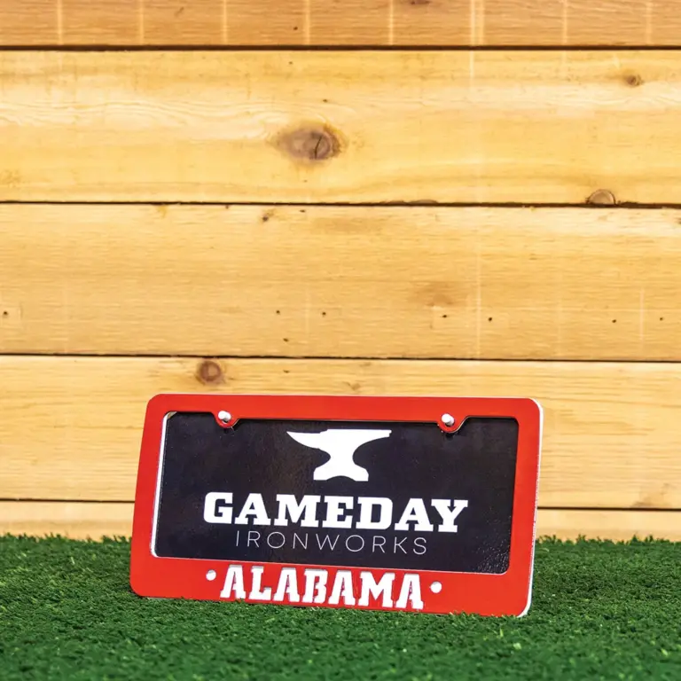 Alabama crimson tide font license plate frame