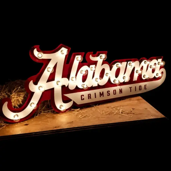 Alabama Crimson Tide 3D Lit Sign - Gameday Ironworks Alabama crimson tide 3d lit sign