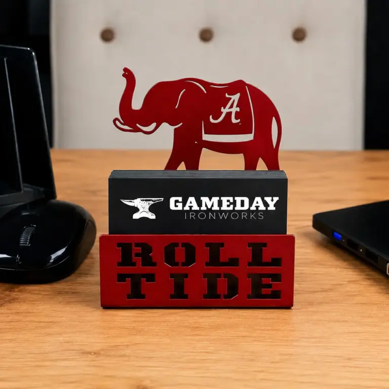 Alabama Crimson Tide 'Big Al' Business Card Holder - Gameday Ironworks Alabama crimson tide 'big al' business card holder