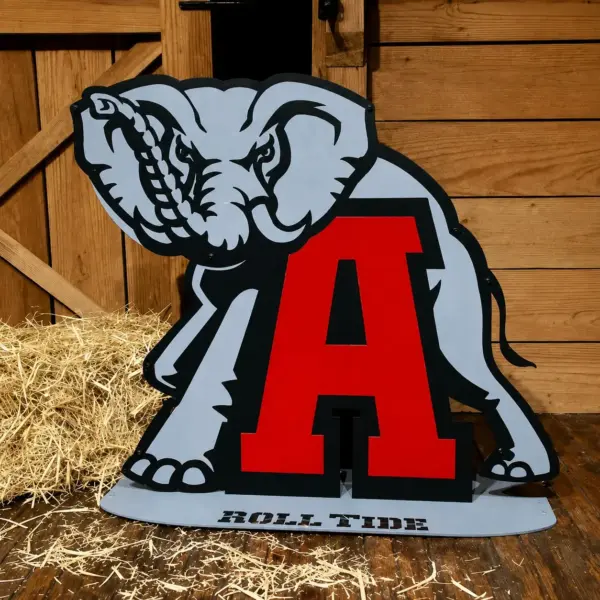 Alabama Crimson Tide Mascot Base Sign - Gameday Ironworks Alabama crimson tide mascot base sign