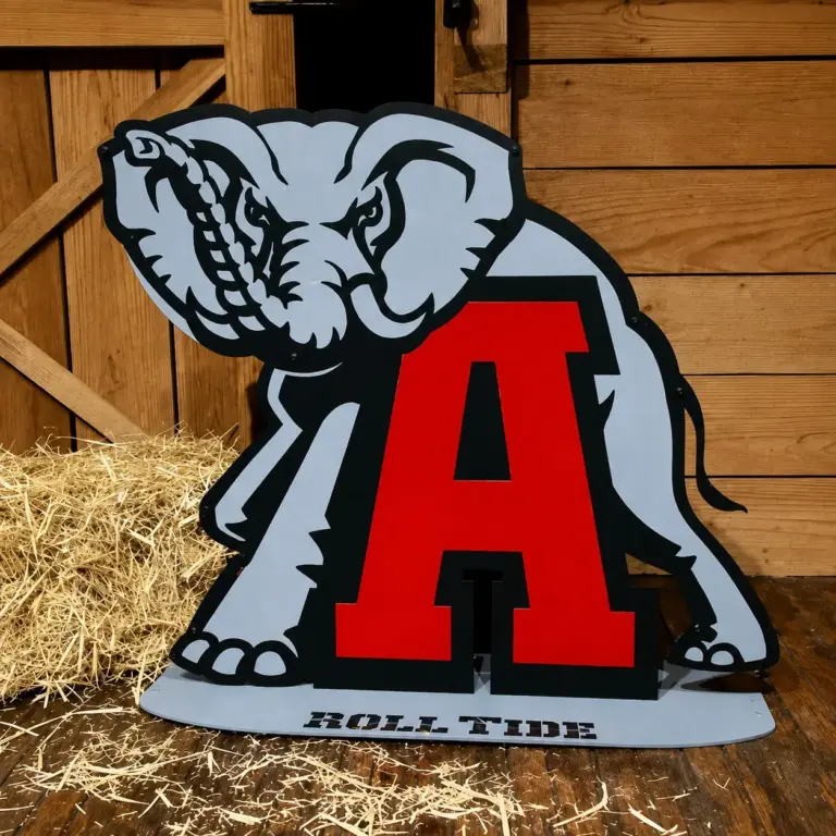 Alabama Crimson Tide Mascot Base Sign - Gameday Ironworks Alabama crimson tide mascot base sign