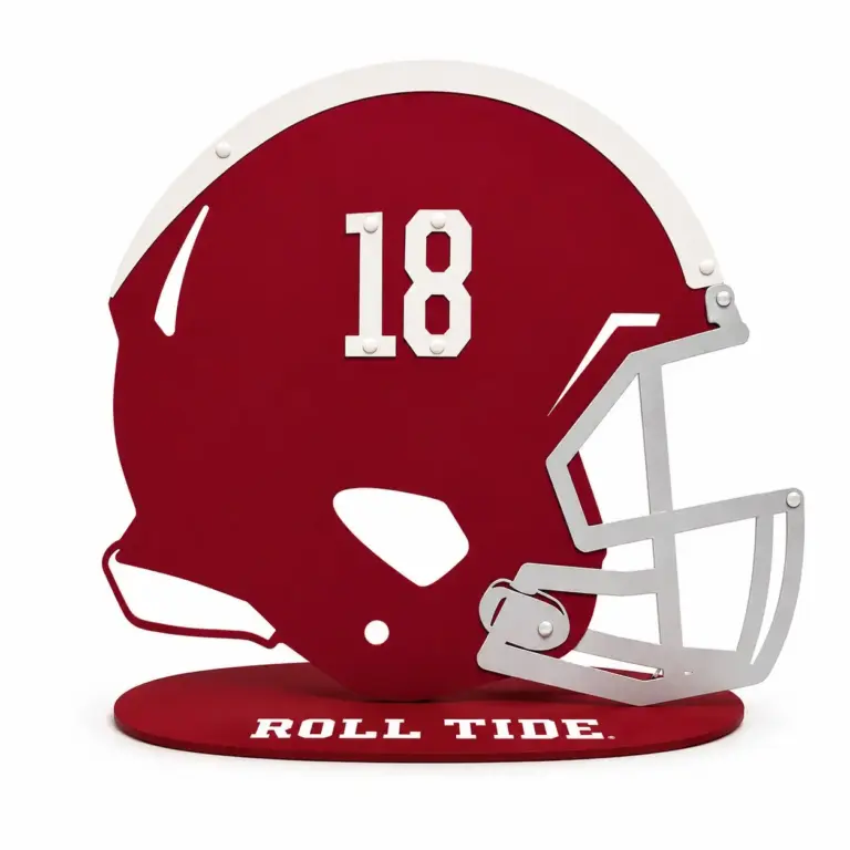 Alabama crimson tide helmet base sign
