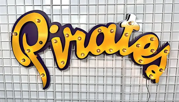 Ecu Pirates 3D Lit Sign - Gameday Ironworks Ecu pirates 3d lit sign