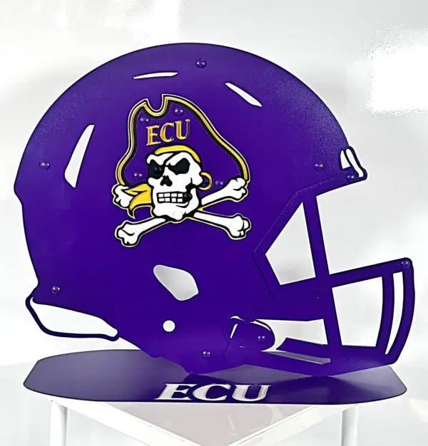 East Carolina Football Helmet On Base - Gameday Ironworks East carolina football helmet on base