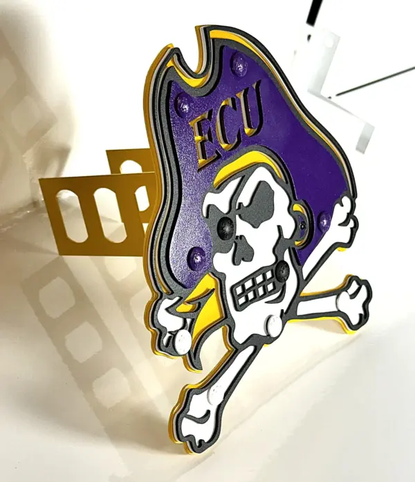 Ecu Pirate Hitch Cover - Gameday Ironworks Ecu pirate hitch cover