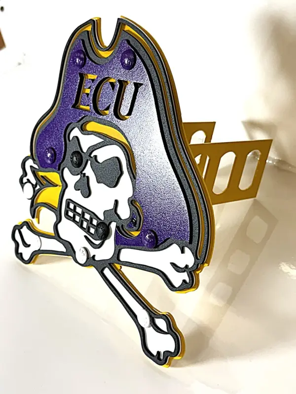 Ecu Pirate Hitch Cover - Gameday Ironworks Ecu pirate hitch cover