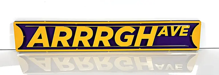 Ecu pirates 3d street sign