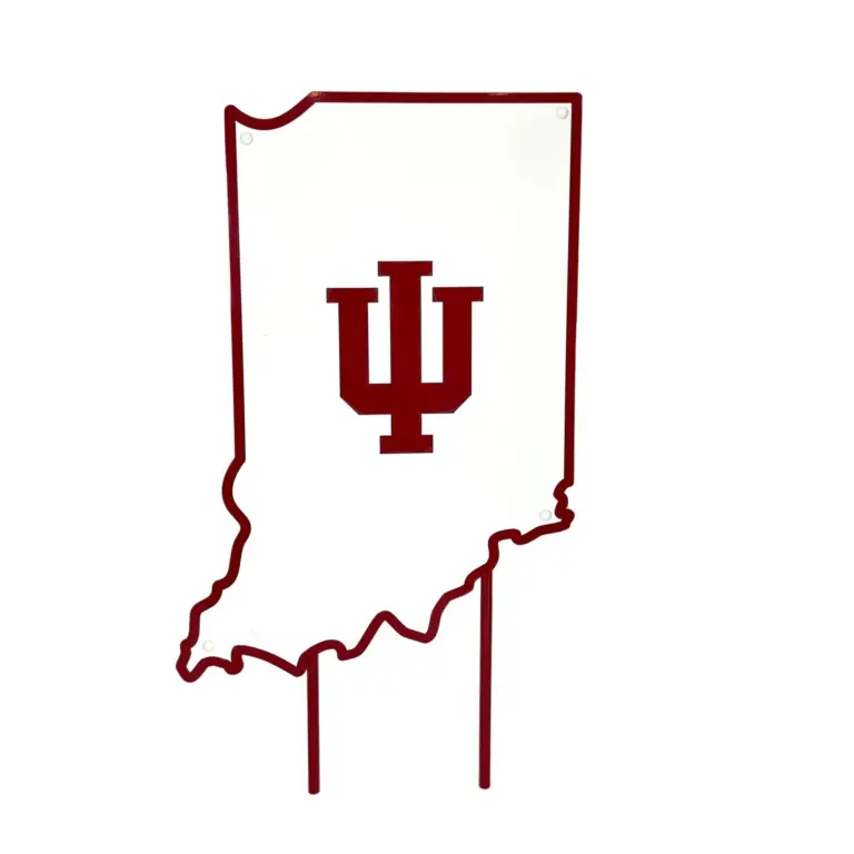 2' Indiana Logo On Stakes - Gameday Ironworks 2' indiana logo on stakes