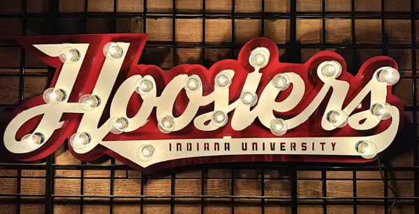 Indiana hoosiers 3d lit sign