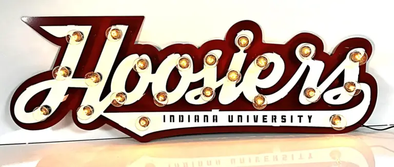 Indiana hoosiers 3d lit sign