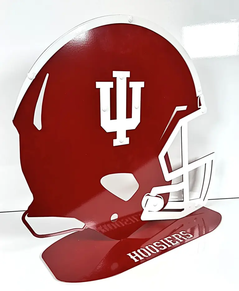 Indiana Football Helmet On Base - Gameday Ironworks Indiana football helmet on base - image 2