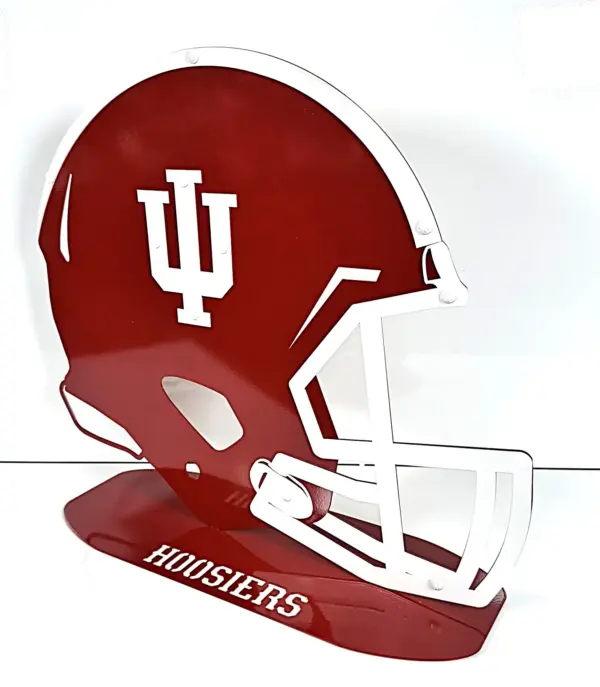 Indiana Football Helmet On Base - Gameday Ironworks Indiana football helmet on base