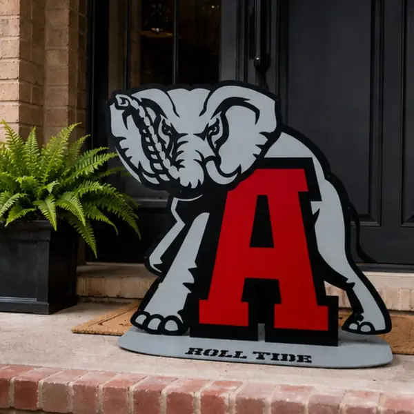 Alabama Crimson Tide Mascot Base Sign - Gameday Ironworks Alabama crimson tide mascot base sign