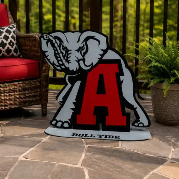 Alabama Crimson Tide Mascot Base Sign - Gameday Ironworks Alabama crimson tide mascot base sign