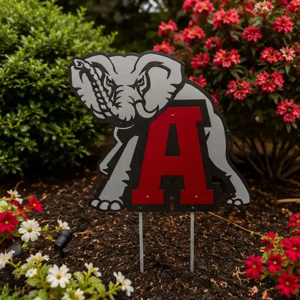 Alabama crimson tide mascot yard sign