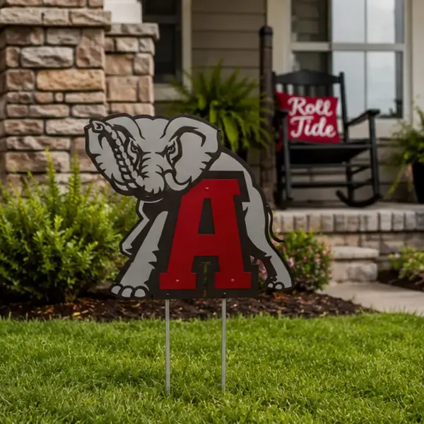 Alabama crimson tide mascot yard sign