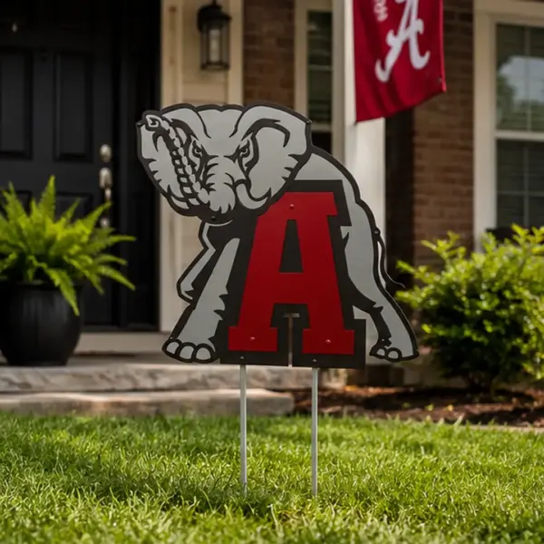 Alabama crimson tide mascot yard sign