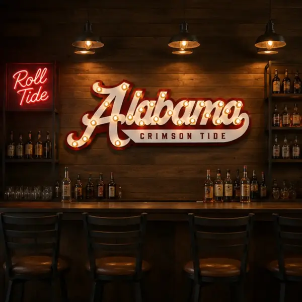 Alabama Crimson Tide 3D Lit Sign - Gameday Ironworks Alabama crimson tide 3d lit sign