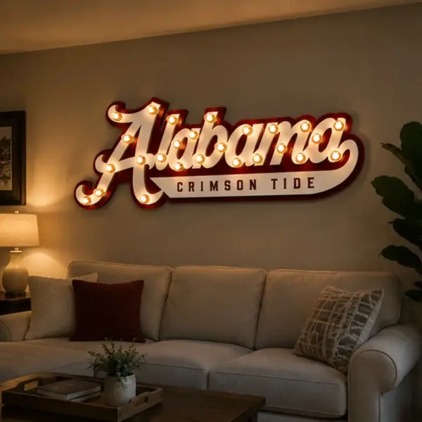 Alabama Crimson Tide 3D Lit Sign - Gameday Ironworks Alabama crimson tide 3d lit sign