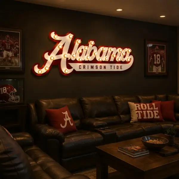 Alabama Crimson Tide 3D Lit Sign - Gameday Ironworks Alabama crimson tide 3d lit sign