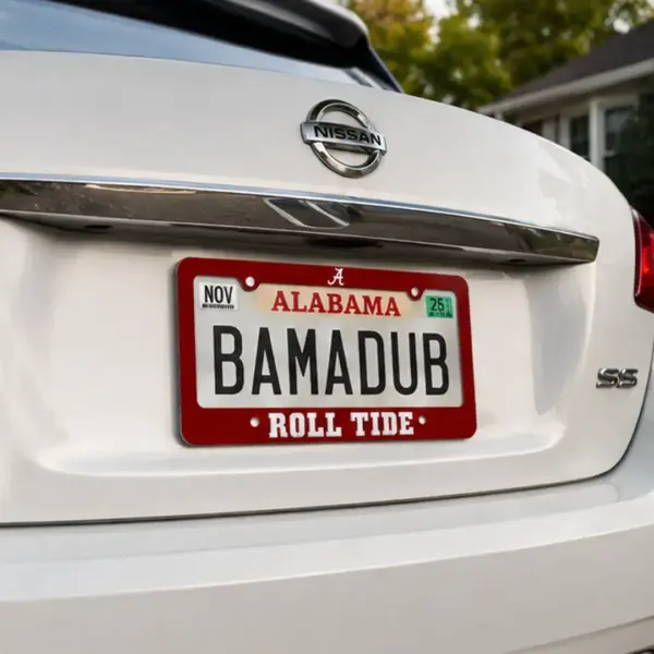 Alabama crimson tide logo license plate frame