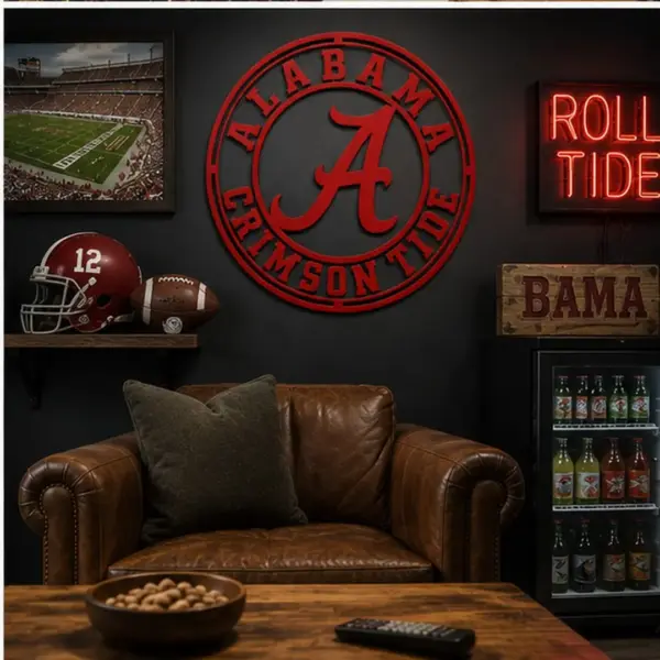 Alabama Crimson Tide Welcome Circle - Gameday Ironworks Alabama crimson tide welcome circle