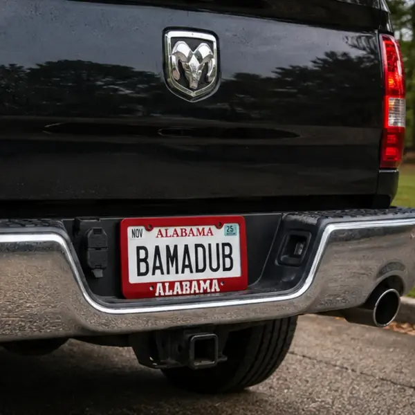 Alabama crimson tide font license plate frame