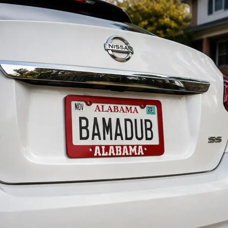 Alabama crimson tide font license plate frame - image 5