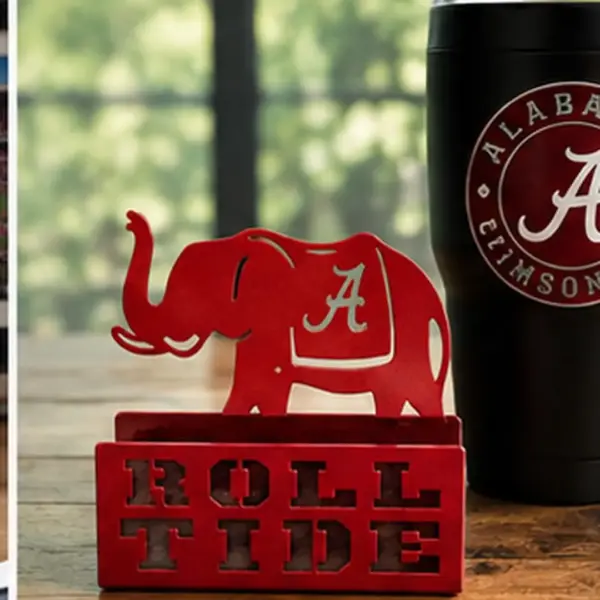 Alabama Crimson Tide 'Big Al' Business Card Holder - Gameday Ironworks Alabama crimson tide 'big al' business card holder