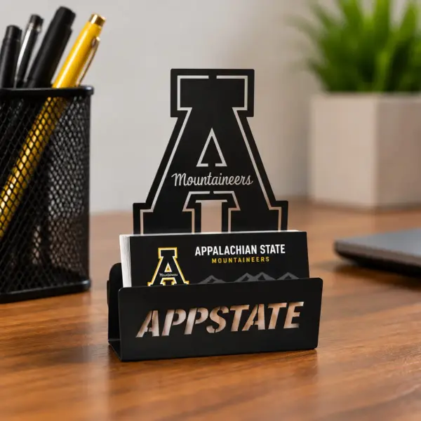 Appalachian state mountaineers "a" business card holder