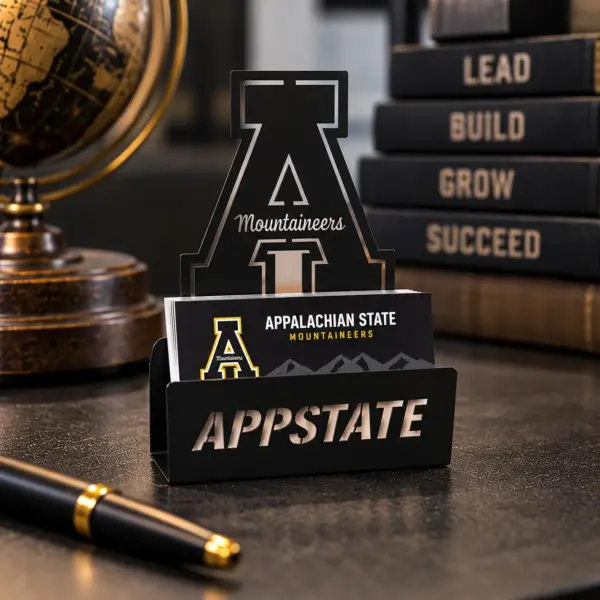 Appalachian state mountaineers "a" business card holder