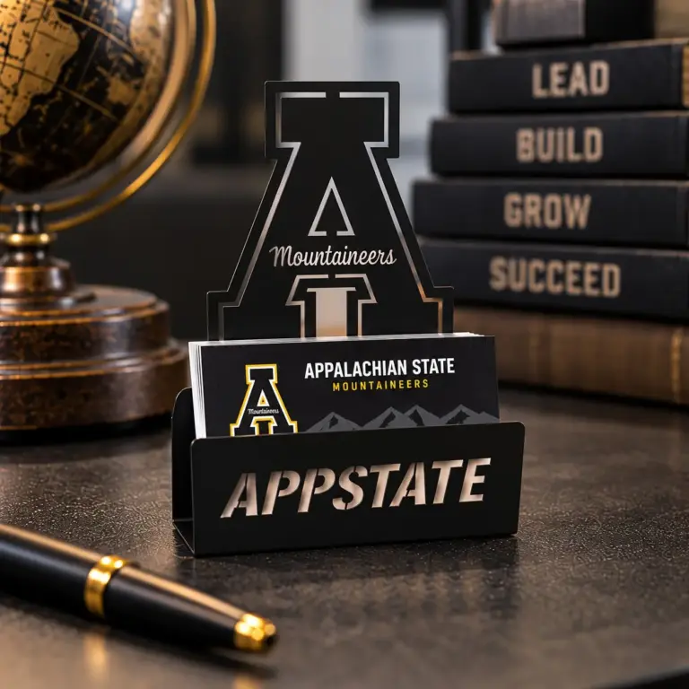 Appalachian state mountaineers "a" business card holder - image 5