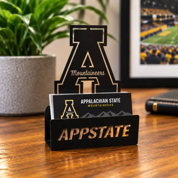 Appalachian state mountaineers "a" business card holder