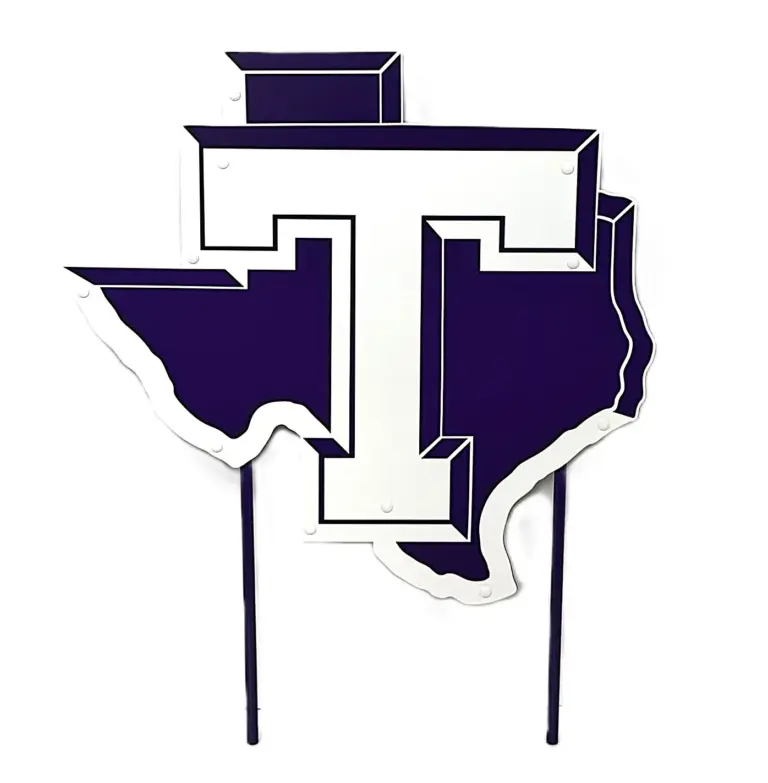 2' Tarleton State Logo On Stakes - Gameday Ironworks 2' tarleton state logo on stakes