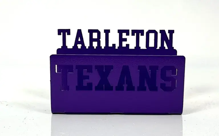 Tarleton Texans Business Card Holder - Gameday Ironworks Tarleton texans business card holder