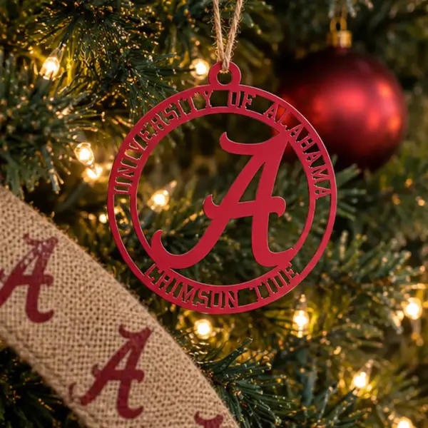 Alabama crimson tide metal ornament